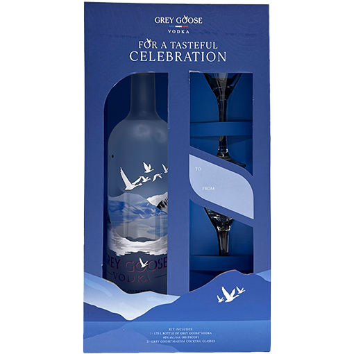 Picture of Grey Goose Vodka Gift Set with 2 Martini Glass