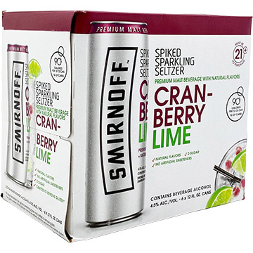 Smirnoff Spiked Sparkling Seltzer Cranberry Lime