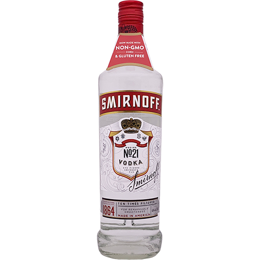 Smirnoff No 21 Triple Distilled Vodka Plastic Bottle   1.75 Liter PAPER LABEL 