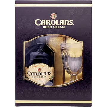 Carolans Irish Cream Liqueur Gift Set with Glass