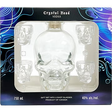Crystal Head Vodka Gift Pack with 4 Shot Glasses