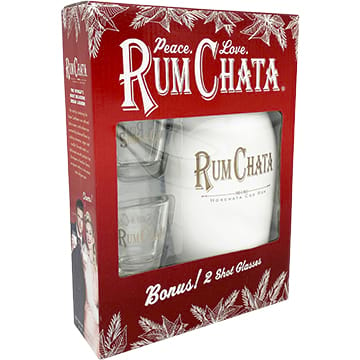 Rum Chata Liqueur Gift Pack with 2 Shot Glasses