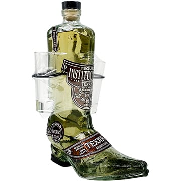 Texano Boot Reposado Tequila with Two Glasses