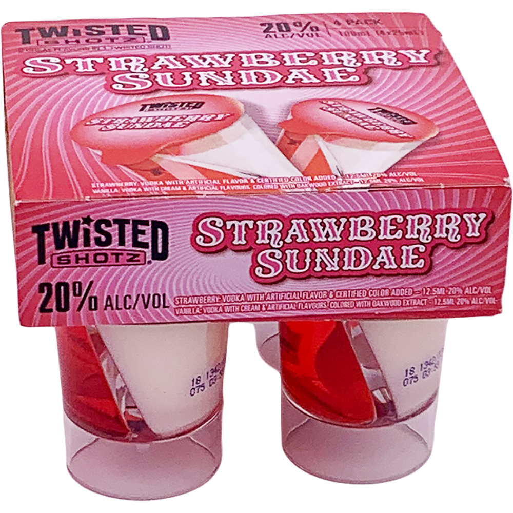 Twisted Shotz Strawberry Sundae Gotoliquorstore