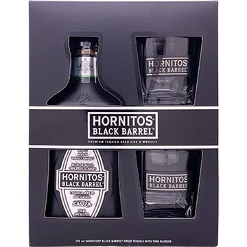 Hornitos Black Barrel Tequila Gift Pack with 2 Glasses