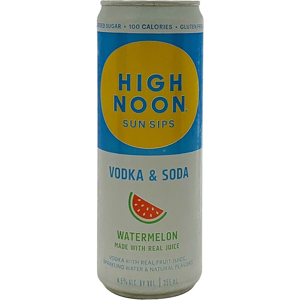 High Noon Sun Sips Watermelon Vodka And Soda Gotoliquorstore