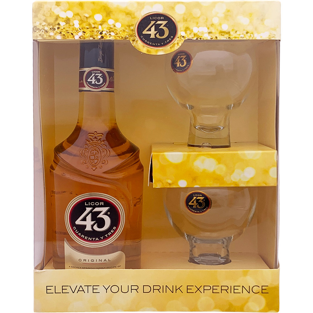Het koud krijgen aanraken Plaatsen Licor 43 Liqueur Gift Set with 2 Balon Glasses | GotoLiquorStore