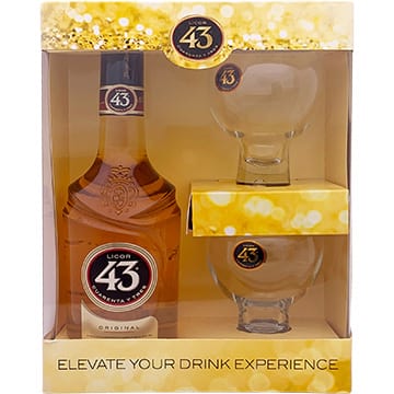 Licor 43 Liqueur Gift Set with 2 Balon Glasses