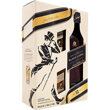 Johnnie Walker Black Label 12 Year Old Richard Malone Collection Gift Set with Two 50ml Miniature