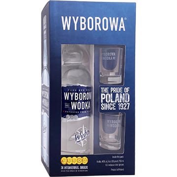 Wyborowa Vodka Gift Pack with 2 Shot Glasses