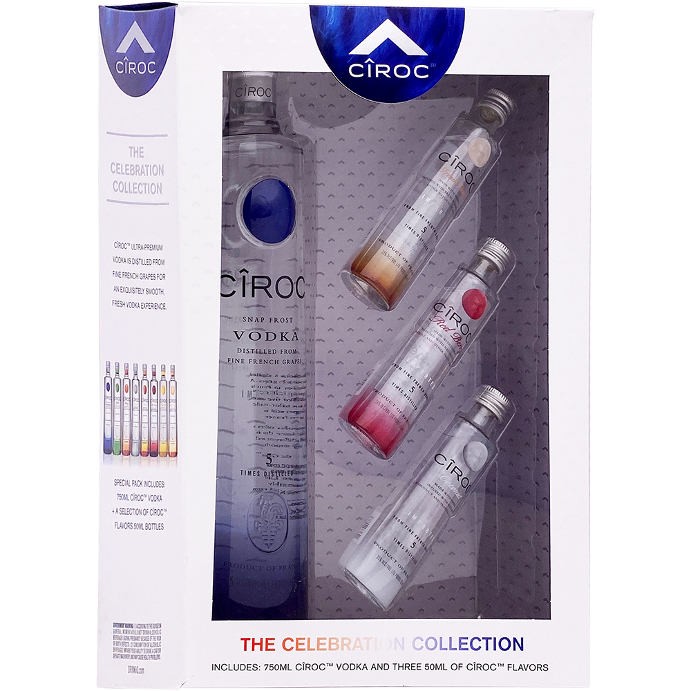 Ciroc Vodka Celebration Collection Gift Set with Three 50ml Miniature
