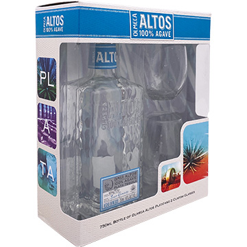 Olmeca Altos Plata Tequila Gift Set with 2 Custom Glasses