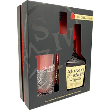 Maker's Mark Bourbon Gift Set with Mixing Glass and Metal Stirrer