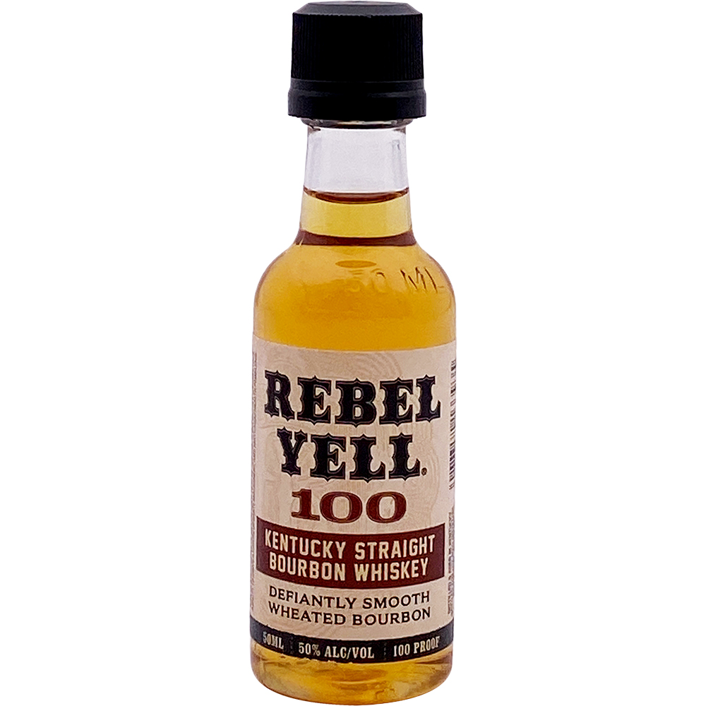 Rebel Yell 100 Proof Kentucky Straight Bourbon Whiskey 50ml Bottle ...