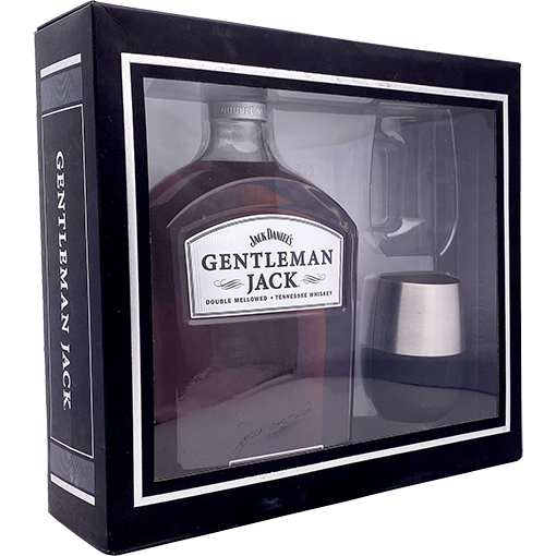 Jack Daniel's Gentleman Jack Tennessee Whiskey Gift Set with Stainless ...