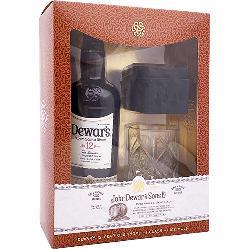 Dewar's 12 Year Old Blended Scotch Whiskey Gift Set