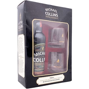 Michael Collins Blended Irish Whiskey Gift Set with 2 Connoisseur Glasses