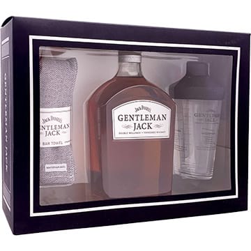 Jack Daniel's Gentleman Jack Whiskey Gift Set with Bar Towel & Shaker