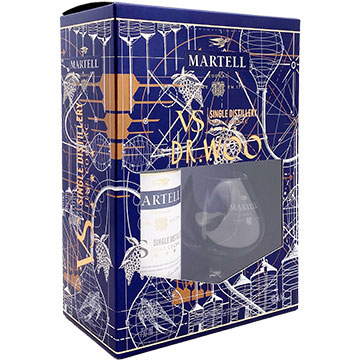 Martell VS Single Distillery Cognac Limited Edition by Dr. Woo Gift Set with 2 Snifter Glasses