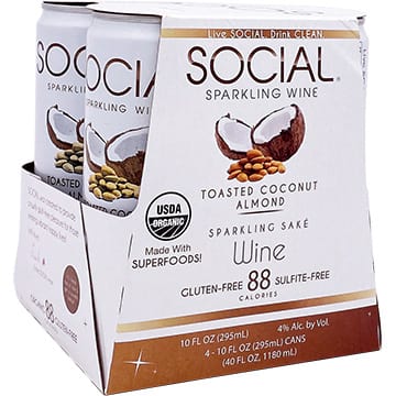 Social Sparkling Wine Toasted Coconut Almond