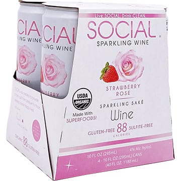 Social Sparkling Wine Strawberry Rose