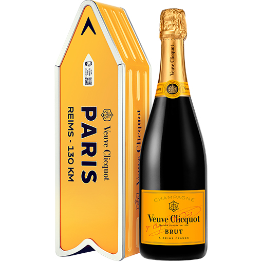 Champagne Veuve Clicquot Brut Carte Jaune sous Coffret Arrow - La