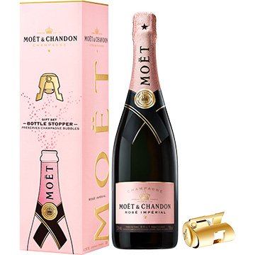 Moet & Chandon Imperial Rose Gift Box with Bottle Stopper