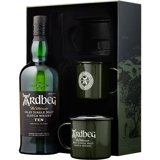 Ardbeg 10 Year Islay Single Malt Scotch Whiskey Gift Set