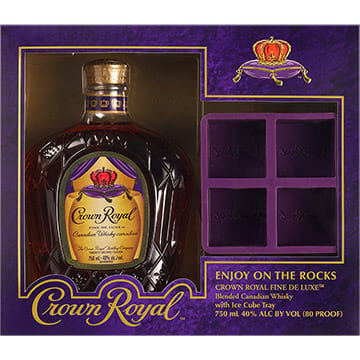 Crown Royal Fine Deluxe Blended Canadian Whiskey Gift Set with Ice Mold