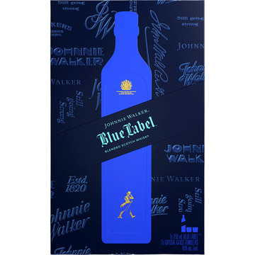 Johnnie Walker Blue Label Limited Edition Gift Set with 2 Glasses