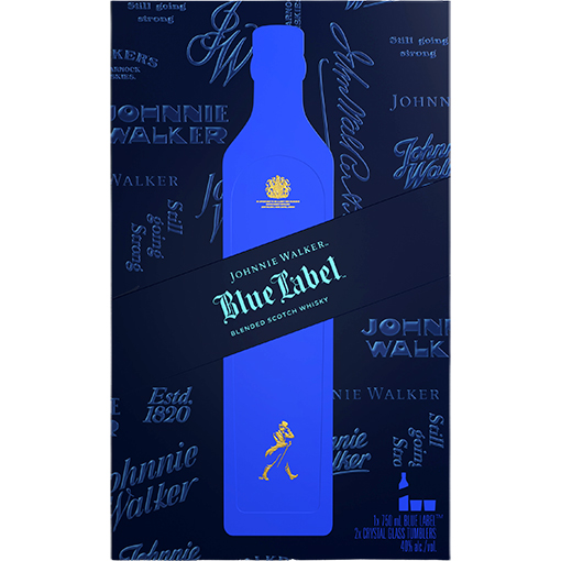 Picture of Johnnie Walker Blue Label Limited Edition Gift Set with 2 Glasses