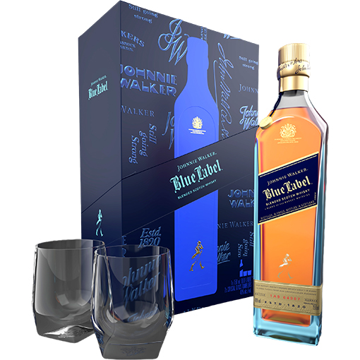 Picture of Johnnie Walker Blue Label Limited Edition Gift Set with 2 Glasses