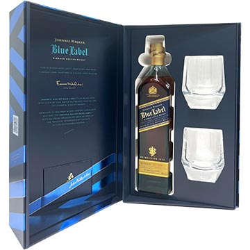 Johnnie Walker Blue Label Blended Scotch Whisky Crystal Glass Gift Pack  750ml Bottle