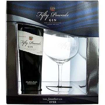 Fifty Pounds London Dry Gin Gift Set with Glass