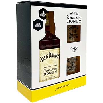 Jack Daniel's Tennessee Honey Liqueur Gift Set with 2 Rock Glasses