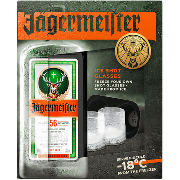 Jagermeister with Shot Glass and Ice Mold