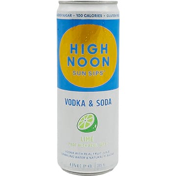 High Noon Sun Sips Lime Vodka & Soda