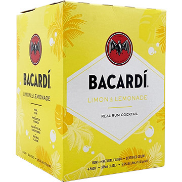 Bacardi Limon & Lemonade Real Rum Cocktail | GotoLiquorStore