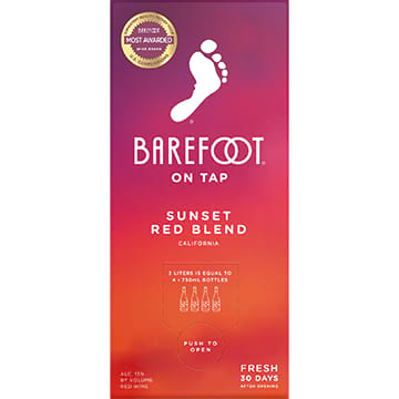 Barefoot On Tap Sunset Red Blend