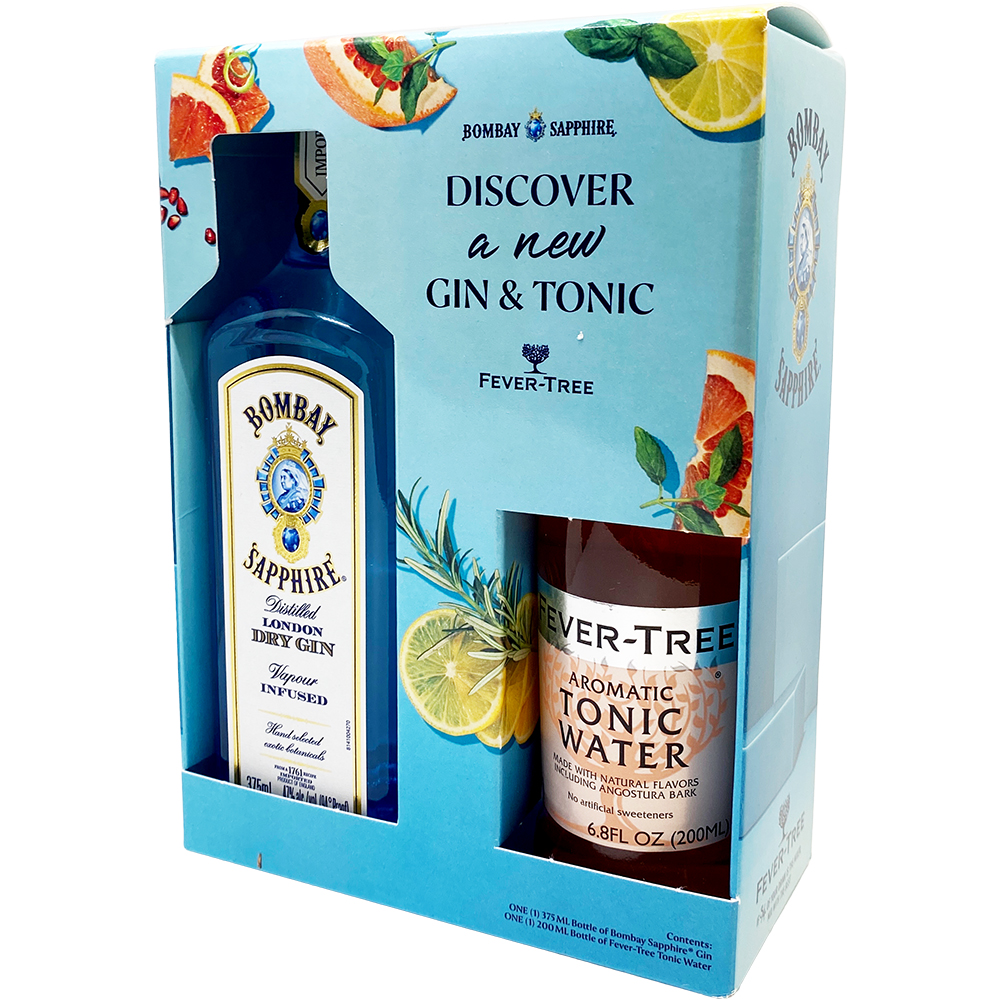 Bombay Sapphire Gin Gift Set with Fever Tree Tonic Water