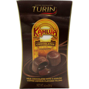 Turin Milk Chocolates filled with Kahlua Liqueur