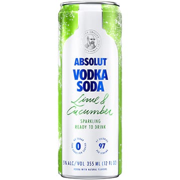 Absolut Vodka Soda Lime & Cucumber
