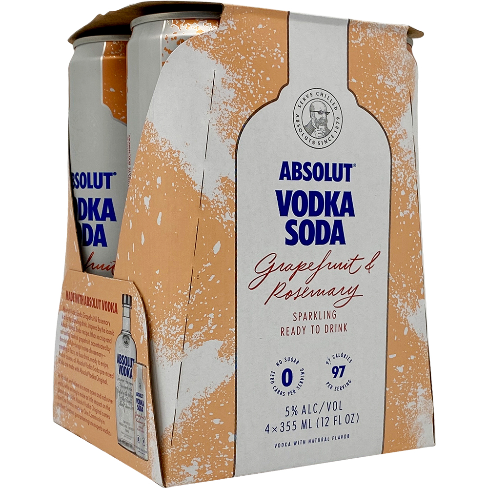 Absolut Vodka Soda Grapefruit & Rosemary | GotoLiquorStore