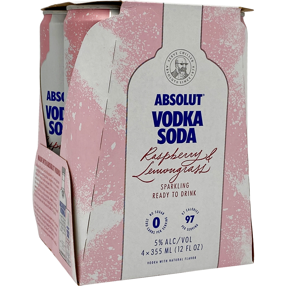 Absolut Vodka Soda Raspberry & Lemongrass | GotoLiquorStore