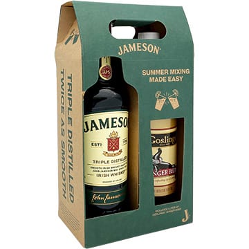 Jameson Irish Whiskey Gift Set with Goslings Ginger Beer