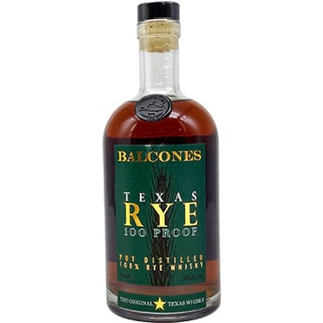 Balcones Texas Rye 100 Proof