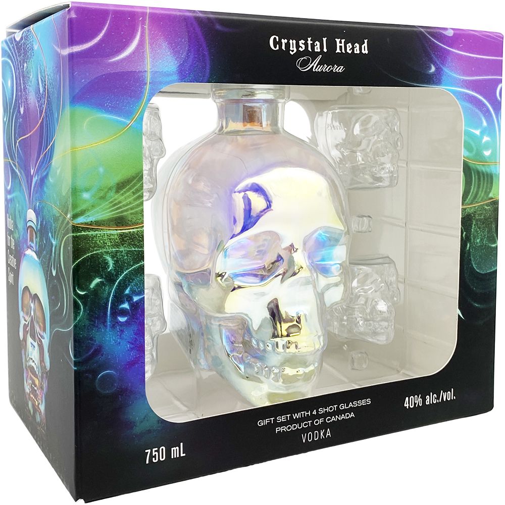 Crystal Head Vodka Aurora T Pack With 4 Shot Glasses Gotoliquorstore 6868