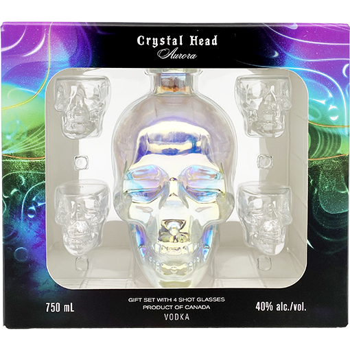 Crystal Head Vodka Gift Set with 4x Glasses