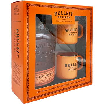 Bulleit Bourbon Gift Set with 2 Ceramic Mugs