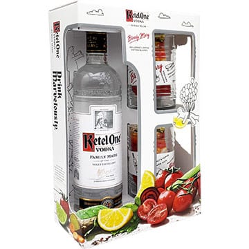 Ketel One Vodka Gift Set with 2 Bloody Mary Glasses